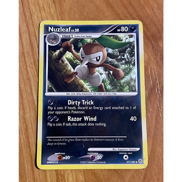 Nuzleaf Pokemon‎ Card - Picture 1 of 2